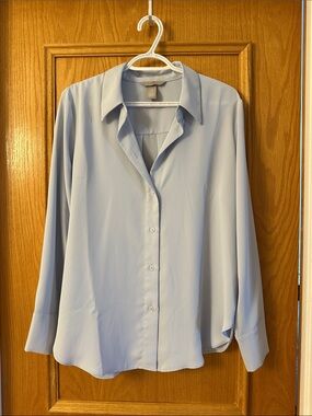 H&M Light Blue Button-Up Blouse